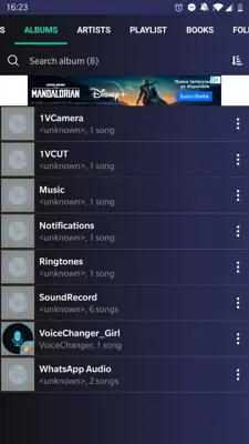 Music player android App screenshot 1